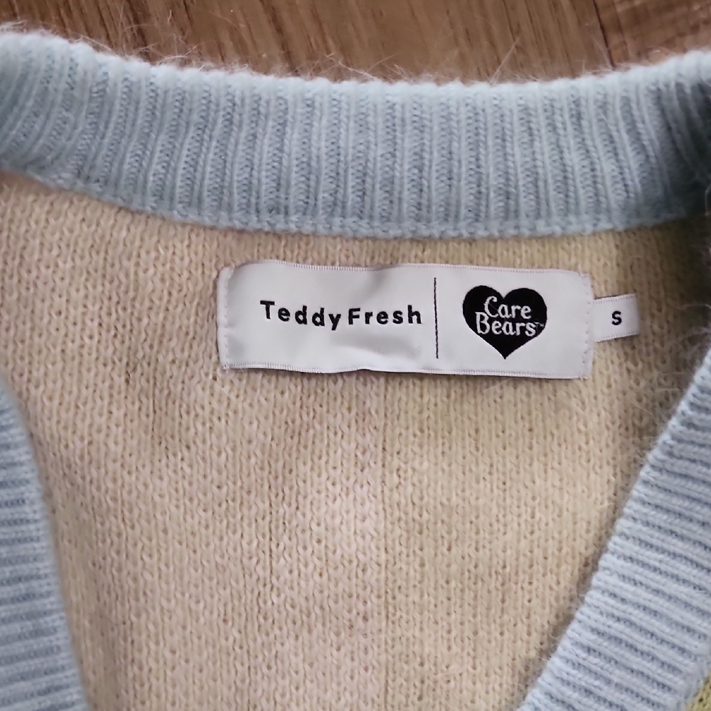 Teddy Fresh x Care Bears Pastel Bear Graphic Unisex Cardigan Sweater - Picture 10 of 16